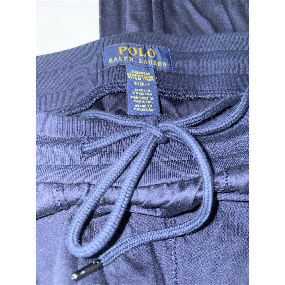 Mens S Polo Ralph Lauren Lightweight Knit Jogger Pajama Lounge Pants Navy Blue
